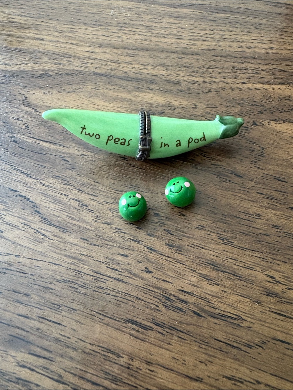 Two Peas in a Pod Green Decorative Accent by
